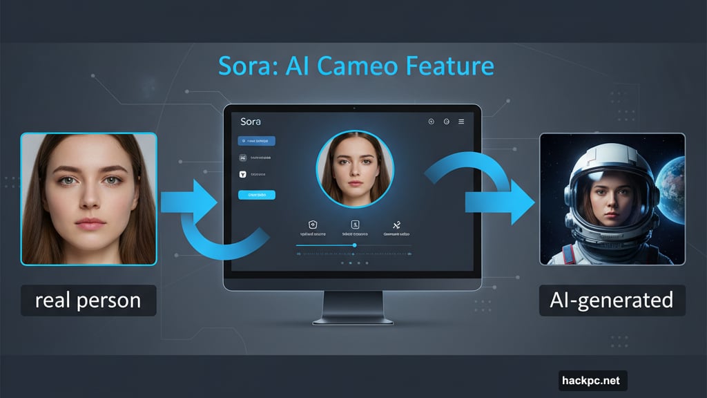 Sora cameo feature inserts real people faces into fake scenarios