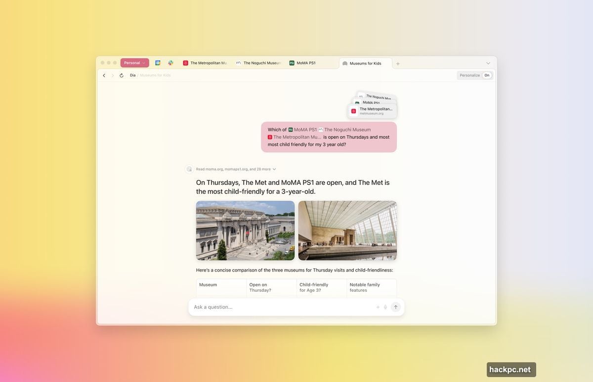 Arc Browser features resurrect in Dia AI browser with sidebar mode
