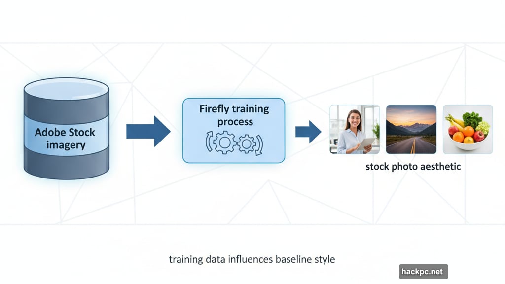 Training data shapes model behavior and output aesthetics