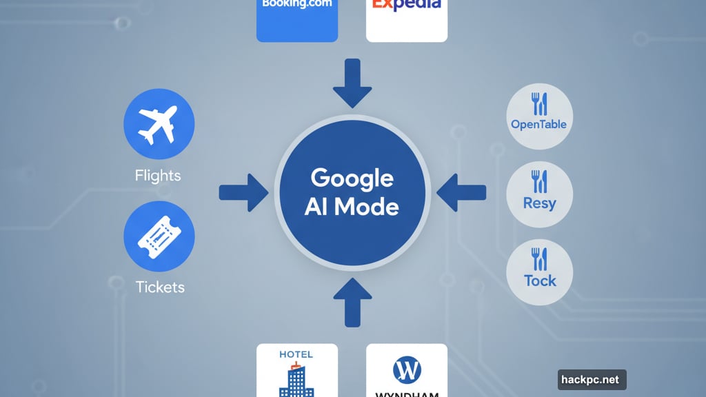 Agentic booking partners with Booking.com Expedia Marriott Wyndham OpenTable Resy