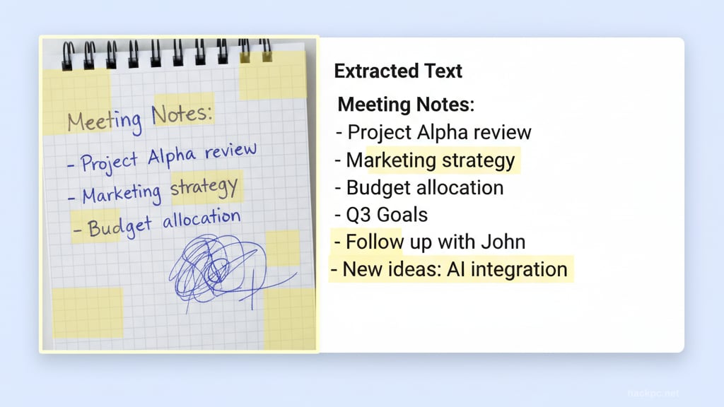 Google Keep OCR extracts text from images with 90% accuracy