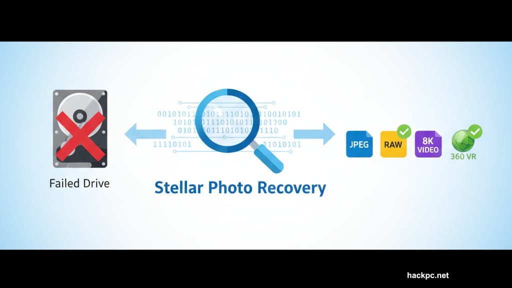 Stellar Photo Recovery handles every imaging format from every device