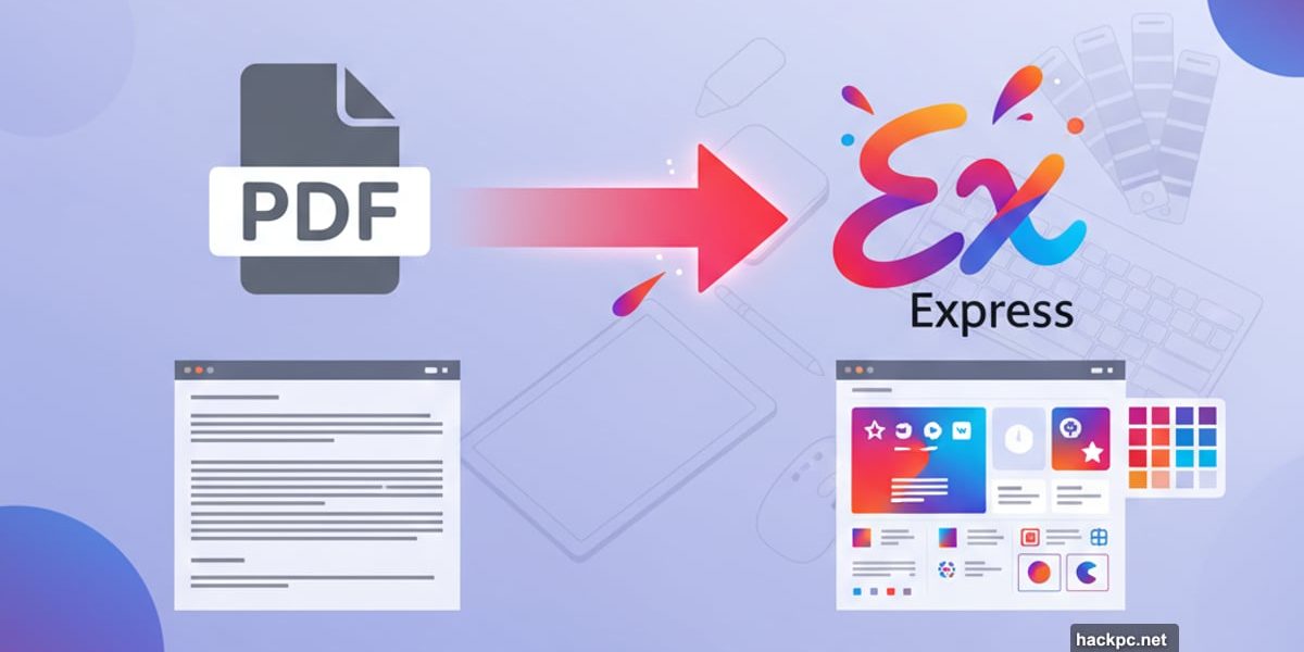 PDF document transforming into designed page via Adobe integration
