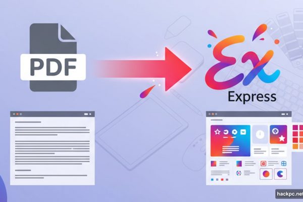 PDF document transforming into designed page via Adobe integration