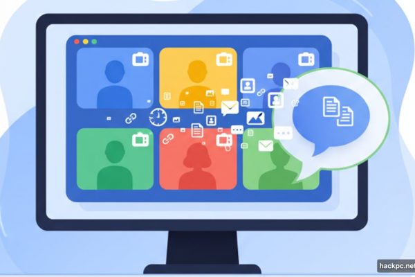 Google Meet video call merging with Chat messaging integration