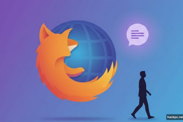 Firefox logo with separate optional AI chat bubble being ignored