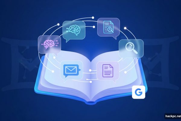 NotebookLM notebook with continuous chat conversation bubbles forming memory loop