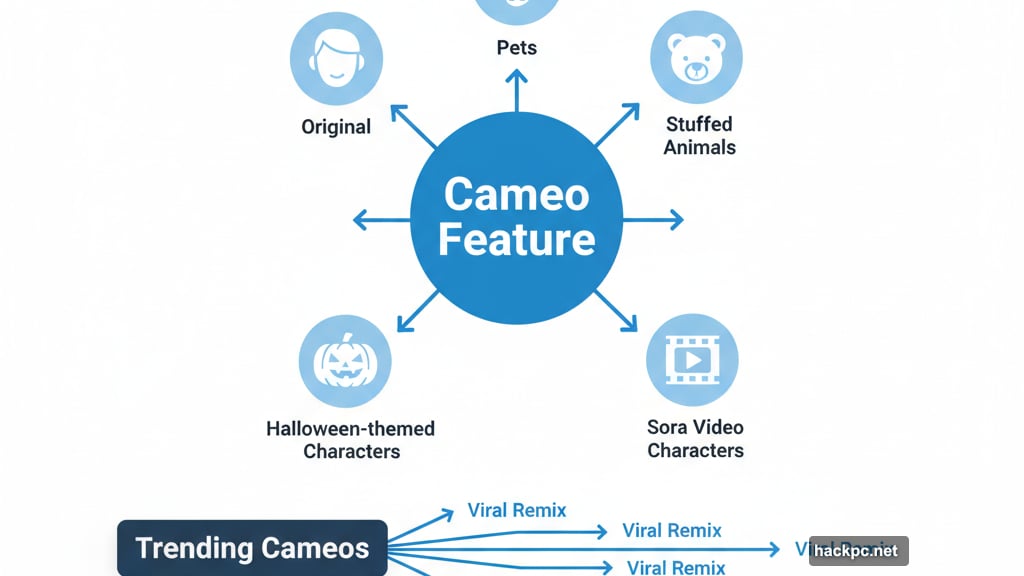 Cameo feature expands to pets stuffed animals and Sora video characters