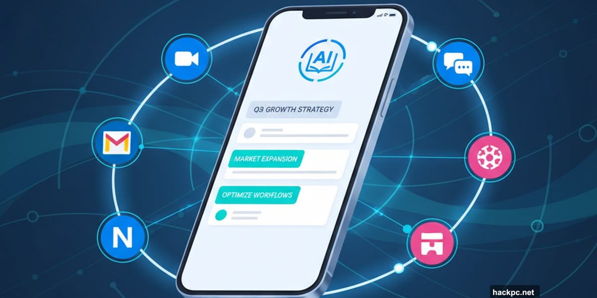 Read AI app connecting multiple workplace platforms in unified hub