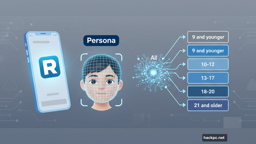 Roblox facial recognition system assigns users to six age groups