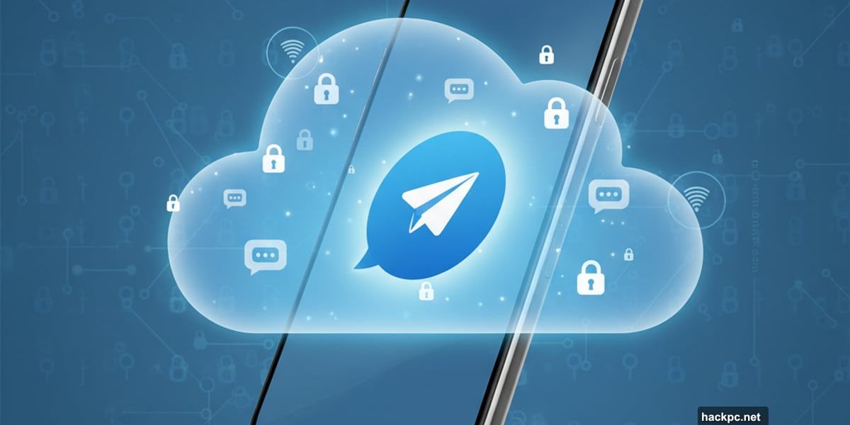 iPhone with Signal app showing cloud backup with encryption locks and price tag