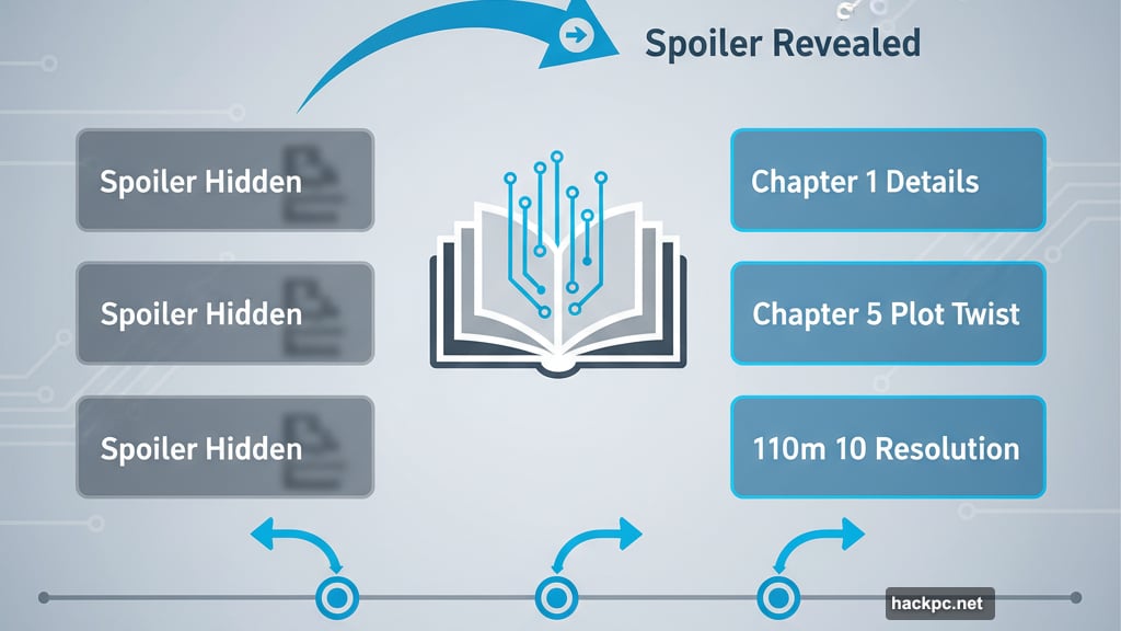 Phictly spoiler management lets users reveal content at their own pace