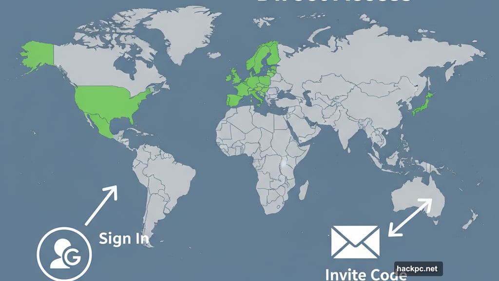 Four countries get direct access while others need invite codes