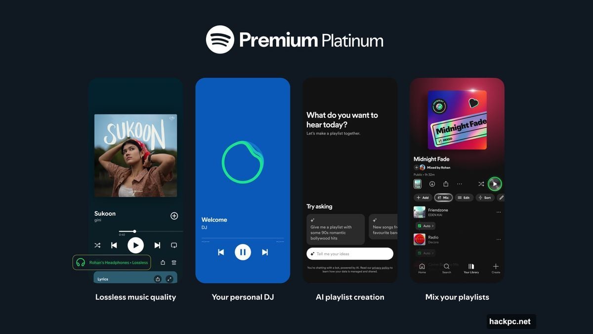 Lossless audio at CD-quality FLAC behind Spotify paywall premium