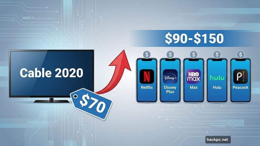 Streaming subscriptions cost more than cable did five years ago