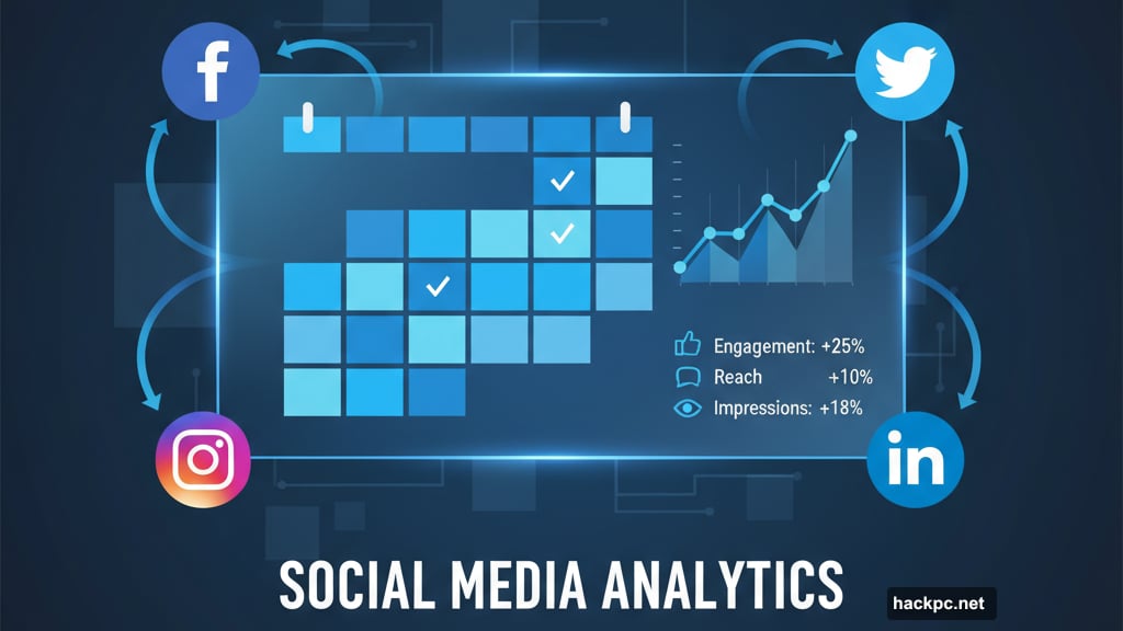 Social media management tools consolidate everything into one dashboard