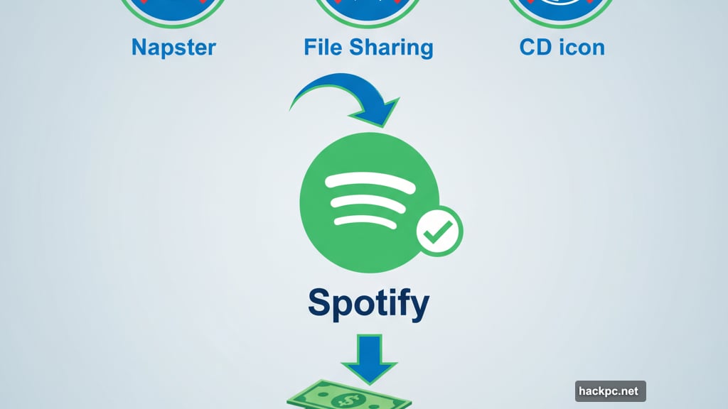 Labels realized they could make money from streaming instead of fighting