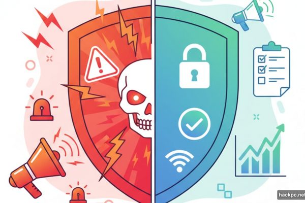 VPN shield split showing fear-based marketing versus actual functionality