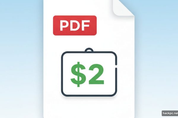 PDF document with two dollar price tag and editing tools