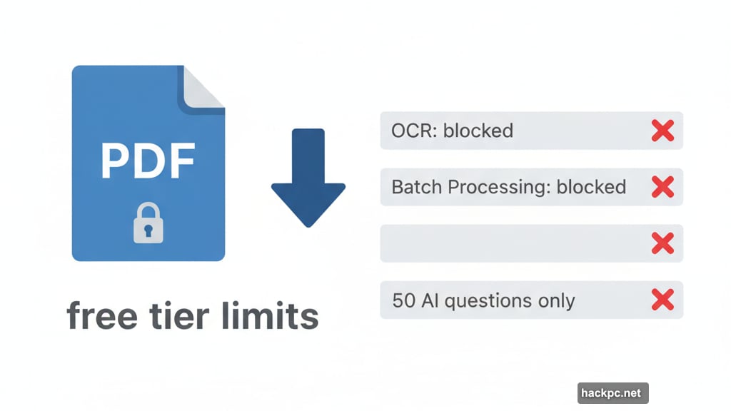 Free PDF editor with OCR and batch processing restrictions