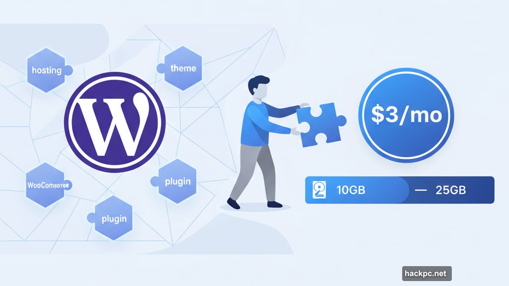 WordPress gives you freedom to choose hosting and features