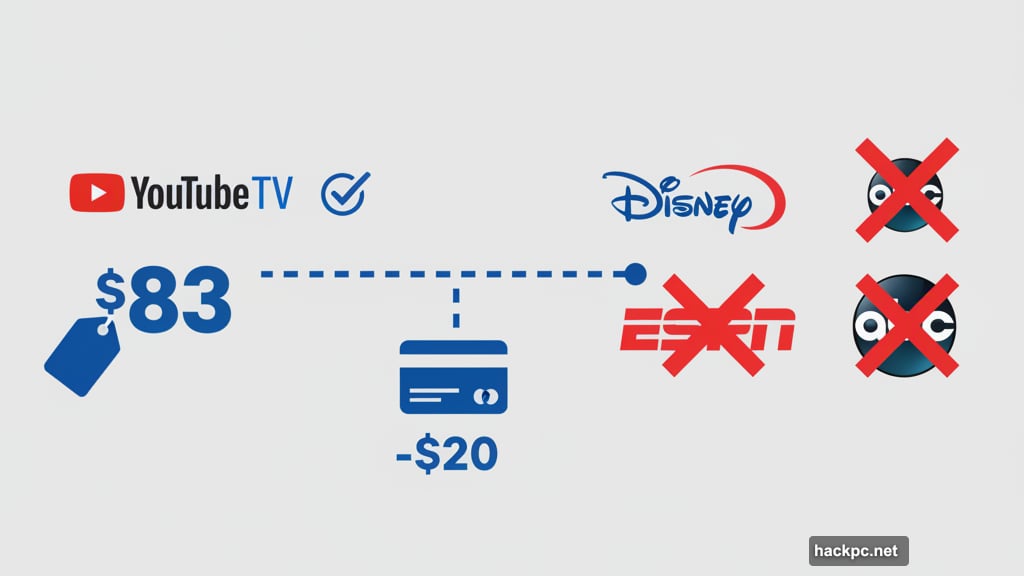 YouTube TV lost Disney owned channels including ESPN and ABC