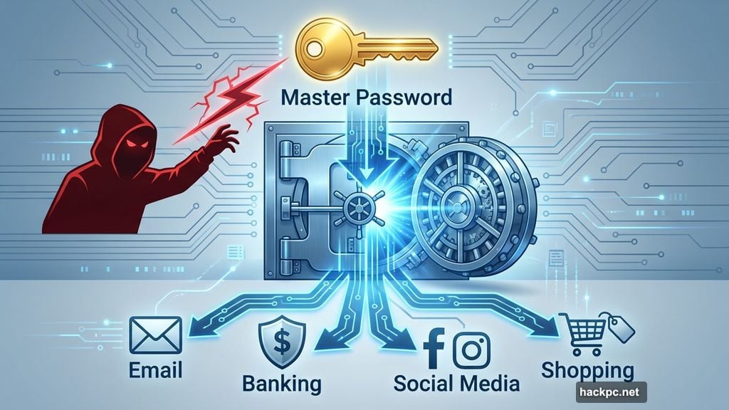 Master password theft unlocks everything in your digital life