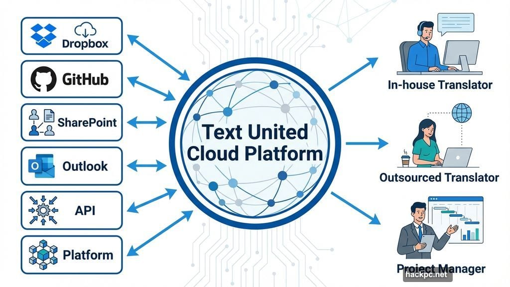 Text United integrates multiple tools with cloud-based translation platform