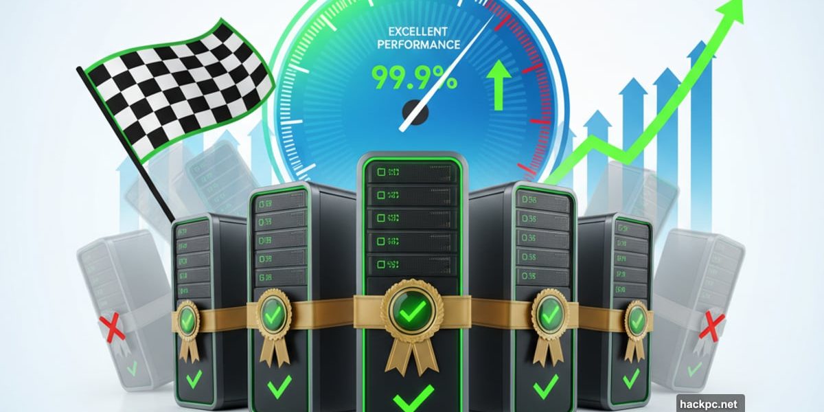 Five high-performance web hosting servers standing strong while competitors fail