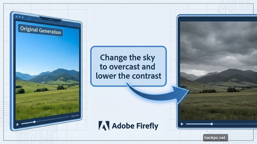 Prompt-based editing changes specific video elements without full regeneration