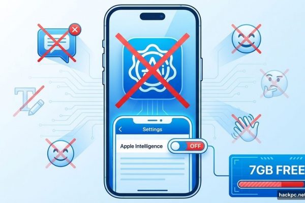 iPhone with Apple Intelligence being disabled showing toggle switch turned off