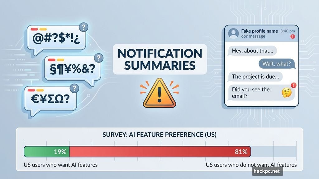 Notification summaries produce inaccurate results frustrating iPhone users