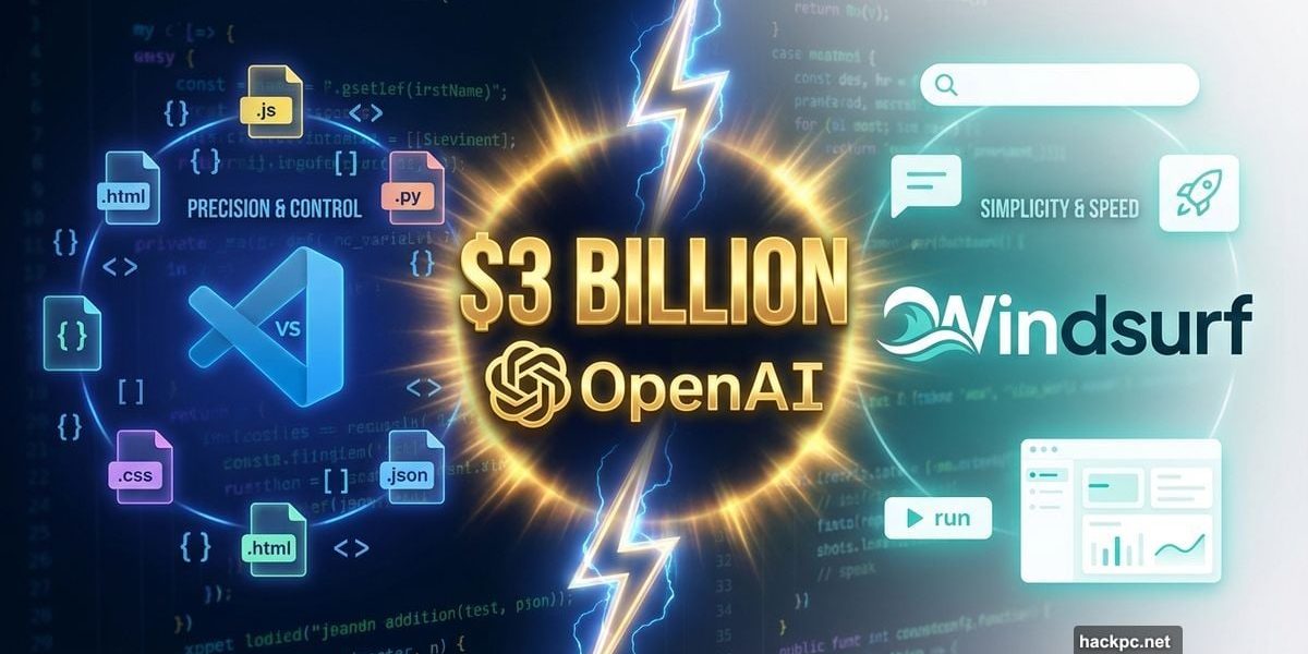 Cursor versus Windsurf AI coding tools with three billion dollar acquisition highlight