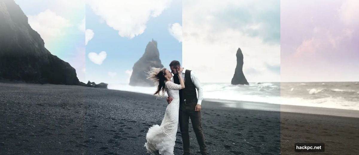 Background replacement drops subject into new setting without cutout lines