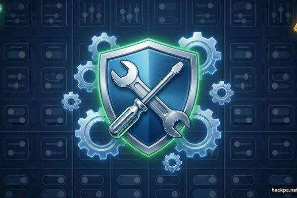 ESET security shield with tools representing advanced protection for technical users