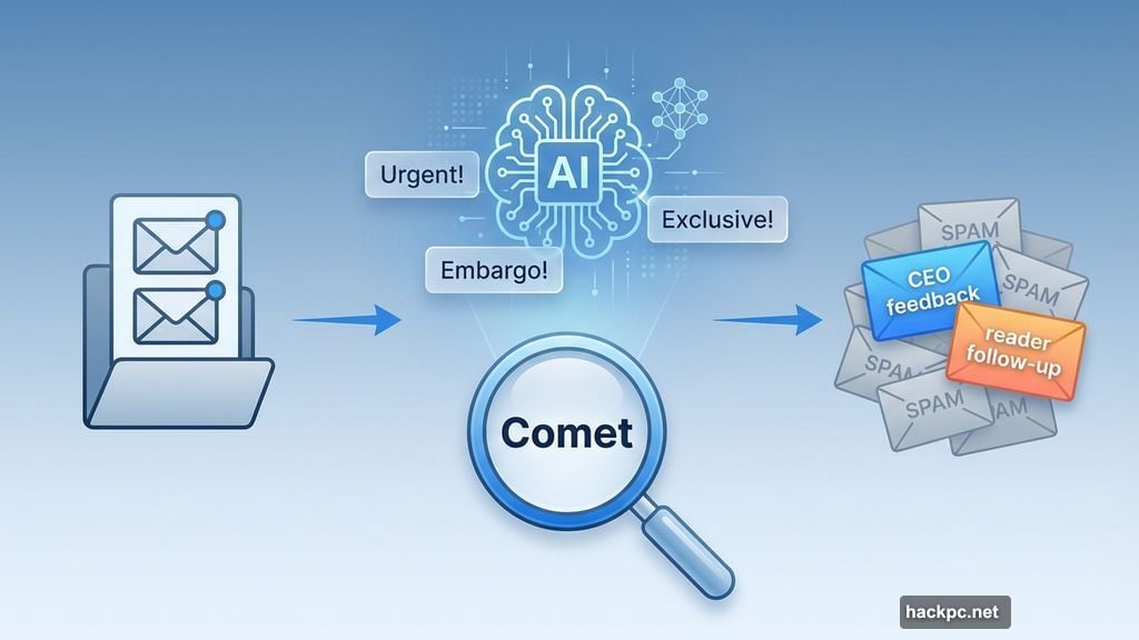 AI confused marketing keywords with truly important personalized email requests