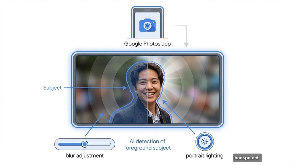 Blur softens backgrounds while keeping main subject sharp