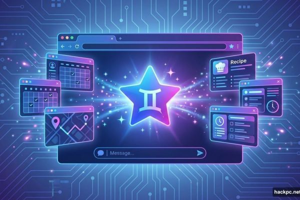 Google Disco browser with Gemini AI generating custom web apps on demand