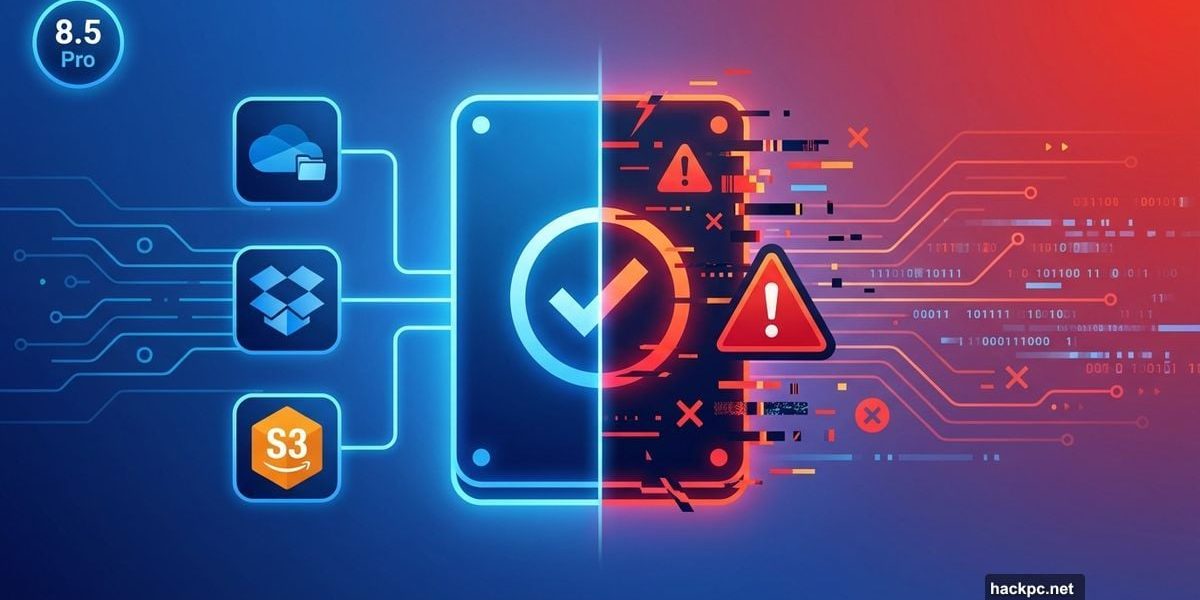 Backup drive split between working features and glitching errors