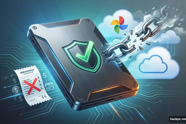 External hard drive breaking free from cloud storage subscription chains
