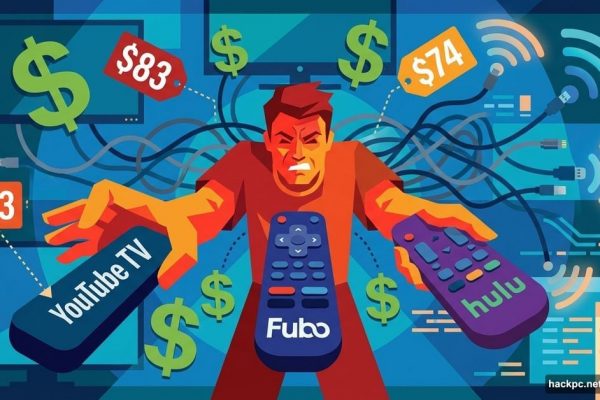 Person juggling multiple streaming remotes amid rising prices and dollar signs