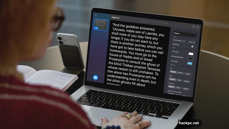 iPhone through Continuity captures distant whiteboard text for Mac