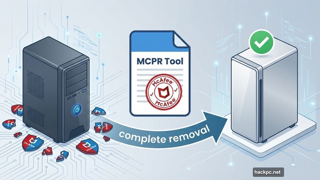 MCPR official removal tool deletes every trace of McAfee software