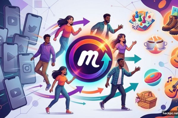 Gen Z walking from phone screens toward Meetup real-world activities