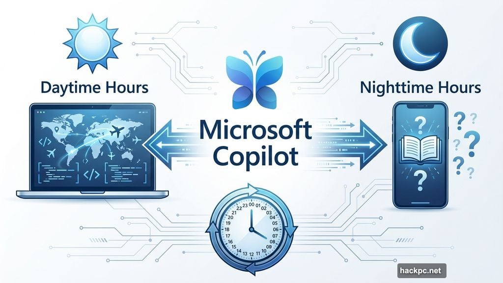 Copilot usage shifts from travel planning to philosophy discussions