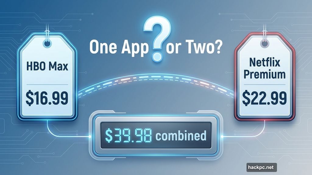 HBO Max and Netflix subscription costs totaling nearly $40 combined