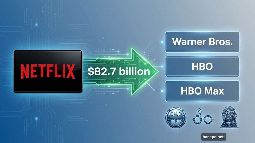Netflix acquiring Warner Bros., HBO, and HBO Max for $82.7 billion