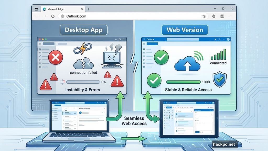 Web version at Outlook.com offers alternative to desktop app