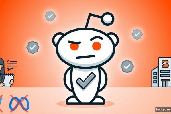 Reddit Snoo mascot with grey verification checkmark badge