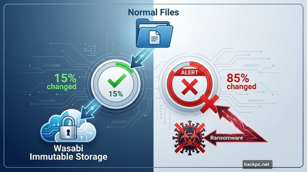Ransomware protection prevents encrypted files from replacing good backups